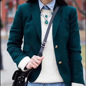 J. Crew Schoolboy Blazer in Hunter Green Size 2